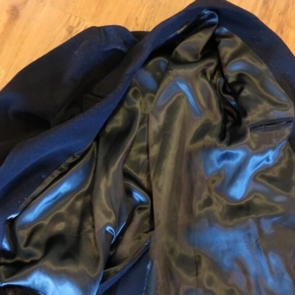 MENS BLOOMINGDALES THE MENS STORE DARK NAVY COAT SZ 42 - Picture 10 of 14